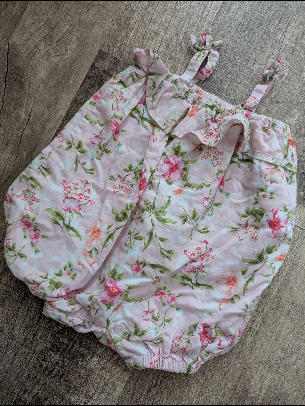 The Children's Place Pink Floral Bubble Romper